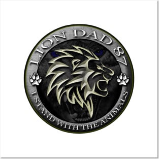 Lion Dad 87 Logo Posters and Art